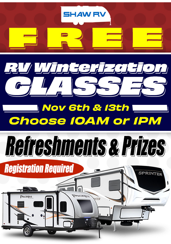 RV Winterization Classes: Register Today - Shaw RV Blog
