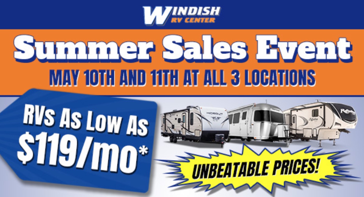 RV SALE Summer Sales Event May 10th and 11th! Windish RV Blog